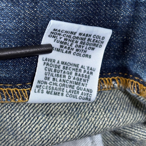 Polo Jeans Ralph Lauren VTG Men's Cotton Denim Blue Jeans Flag Banner 36x32 - Picture 11 of 13